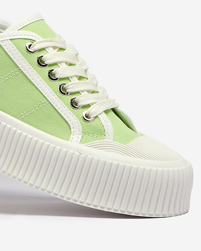 Zelené dámské tenisky na pevné podrážce Ozerika - Obuv