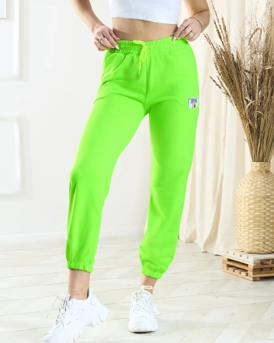 Dámské neonově zelené tepláky - Oblečení