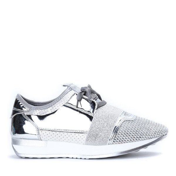 Srebrne buty sportowe Musah - Obuwie