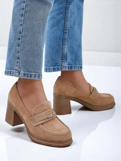 Royalfashion dámské mokasíny s blokovým podpatkem Evelay