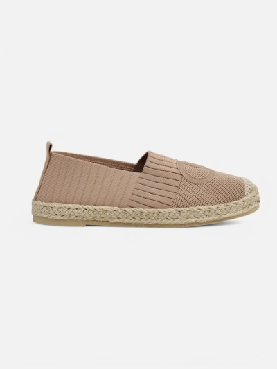 Dámské espadrilky Callisto světle hnědé plochý podpatek ekologická kůže