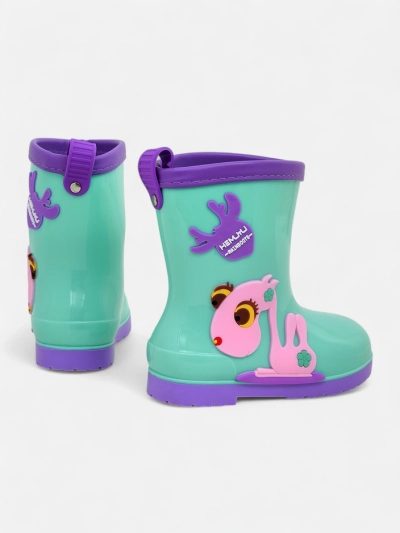Royalfashion Dětské gumové boty s nášivkami Funny Time