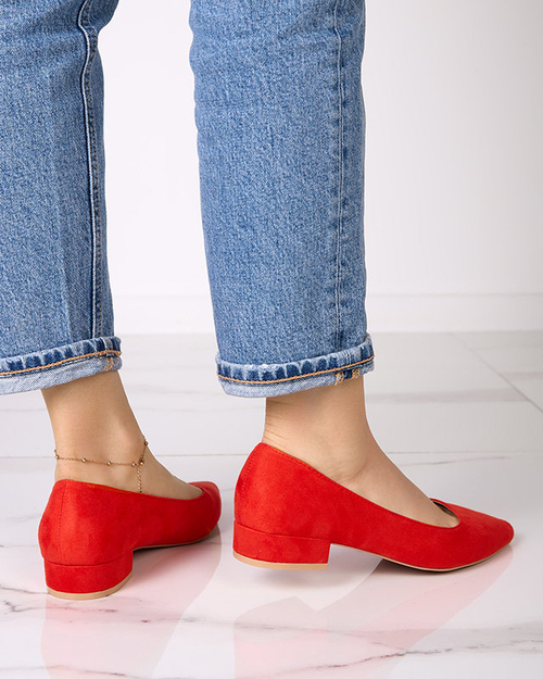 Помаранчеві туфлі на плоскому каблуці Czinni