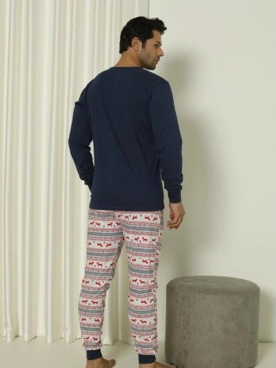 Royalfashion Різдвяні чоловічі бавовняні піжами 2 предмети З Різдвом