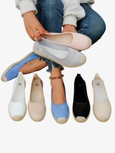 Royalfashion Dámské ekologické semišové espadrilky Aroles