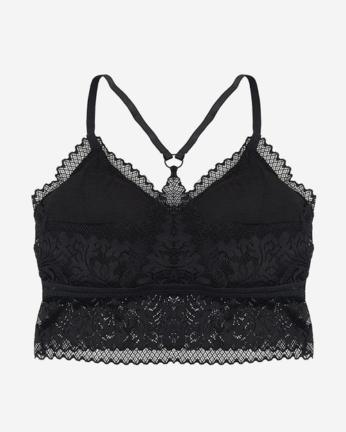 Жіночий мереживний бюстгальтер чорного кольору - Нижня білизна