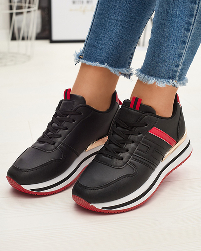 Чорні жіночі спортивні туфлі на платформі Ajiha - Взуття