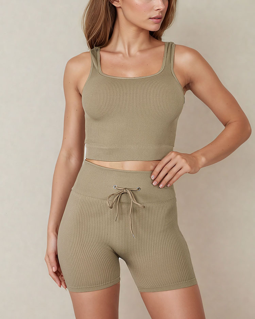 Жіночий ребристий спортивний комплект Royalfashion