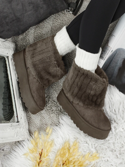Чоботи a'la снігоходи жіночі з хутром Irelle