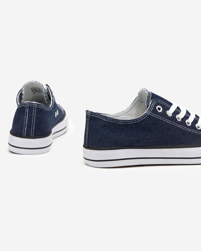 OUTLET Námořnické modré dámské tenisky a'la jeans Shah - Obuv