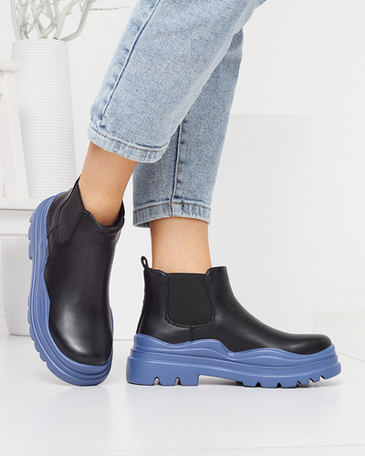 Dámské černé nazouváky na fialové podrážce Beja - Obuv