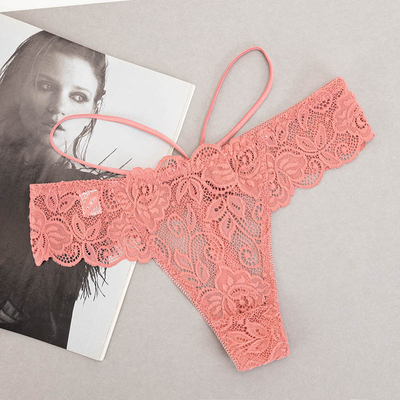 Coral dámská krajková tanga s ramínky - Spodní prádlo