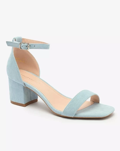 Royalfashion Modré dámské sandály na podpatku Xeteri