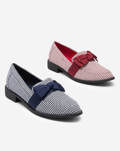 Синьо-білі жіночі лофери з візерунком Lukisto