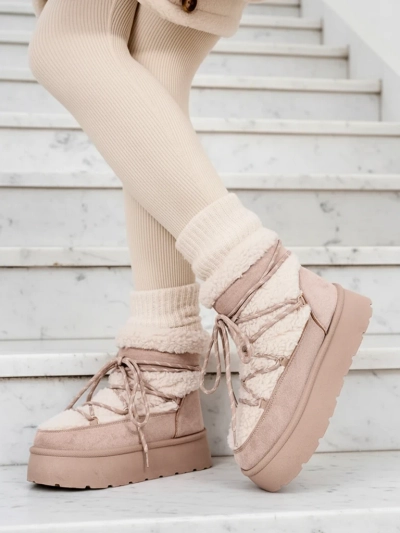 Royalfashion Dámské šněrovací sněhule Evonie