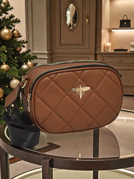 Prošívaná Malá dámská kabelka z eko kůže Connere