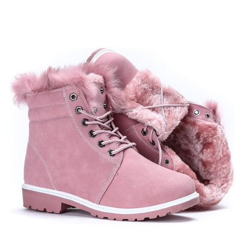 Ocieplane trapery w kolorze różowym Georgia - Obuwie