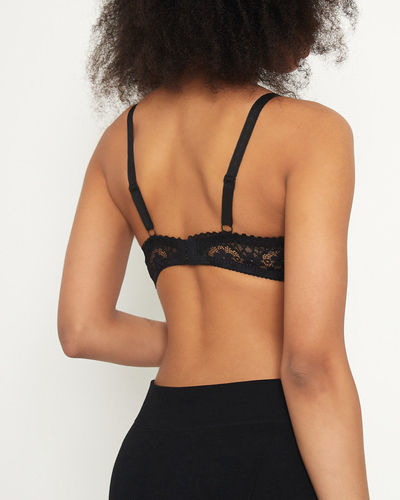 Чорний жіночий бюстгальтер з мереживом - Нижня білизна