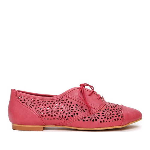 Czerwone jazzówki z ekologicznej skóry April- Obuwie