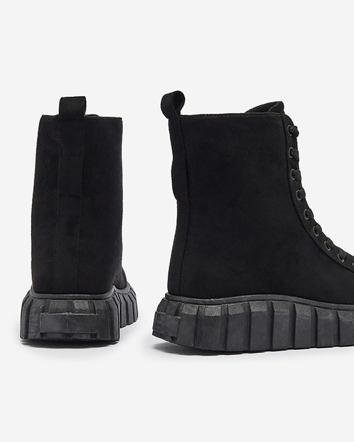 Чорні жіночі черевики з екозамші Alolu- Footwear