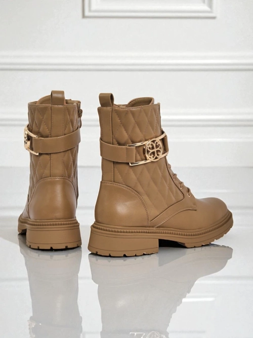 Жіночі стьобані ботильйони з екологічної шкіри Sable Rose