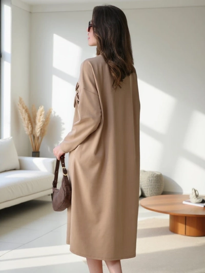 Royalfashion жіноча міді сукня з Oversized матеріалу з квіткою