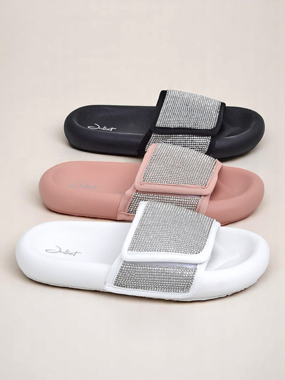 Royalfashion Dámské pantofle na ploché podrážce Sparkle Step