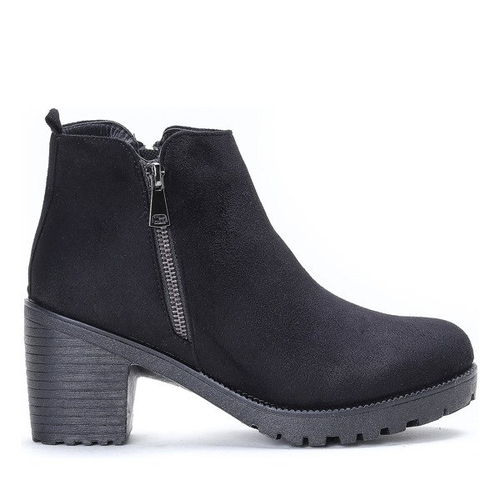 Czarne botki na słupku Nightcall - Obuwie