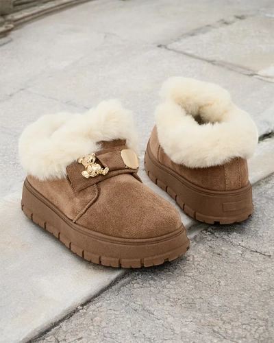 Royalfashion Dámské krátké boty a'la snow boots Dobis