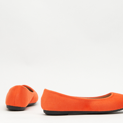 Royalfashion Oranžové dámské baleríny z ekokůže Marius