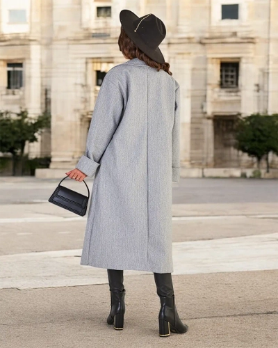 Royalfashion Dlouhý dámský kabát