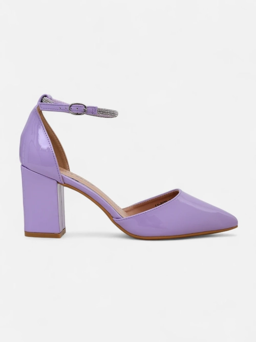 Royalfashion жіночі туфлі з лакованої шкіри з ремінцем з стразами Furoni