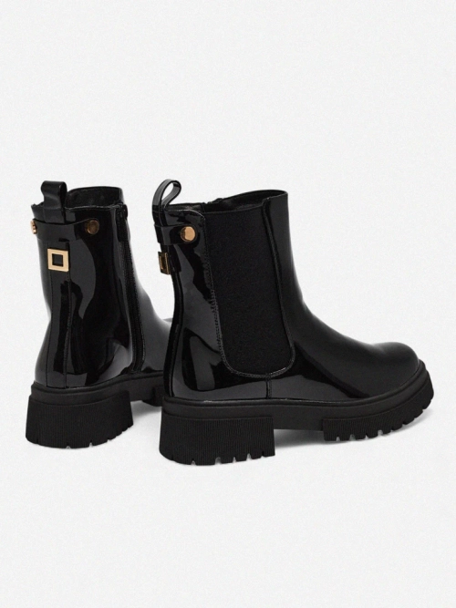 Лаковані жіночі ботильйони з екошкіри Calebi