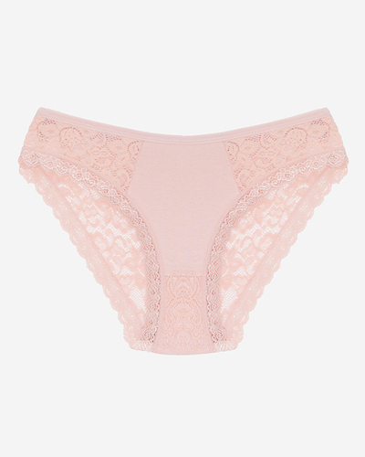 Růžové krajkové kalhotky pro ženy, slipy - Spodní prádlo