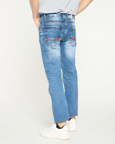 Pánské modré džíny s rovnými nohavicemi - Oblečení