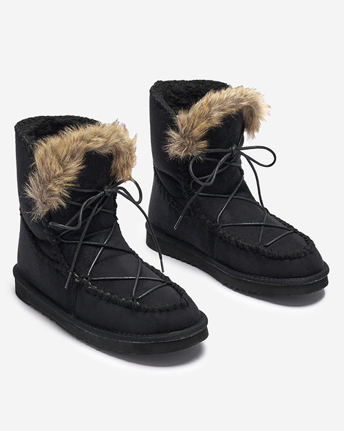 Чорні жіночі зимові черевики Oiu