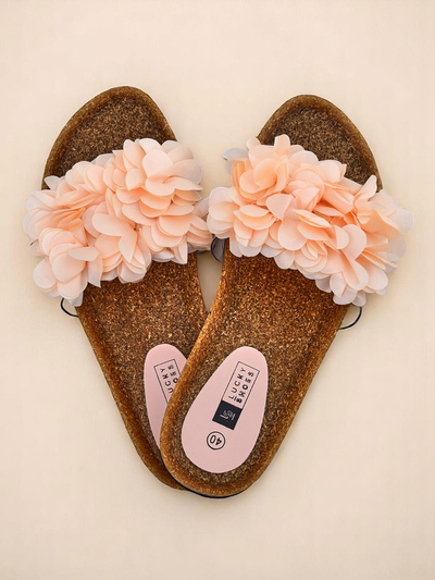 Royalfashion Dámské žabky s kvítky Flora Soft