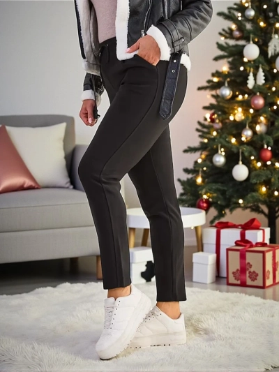 Жіночі Штани Luna Чорні Тканинні Casual на Кожен День