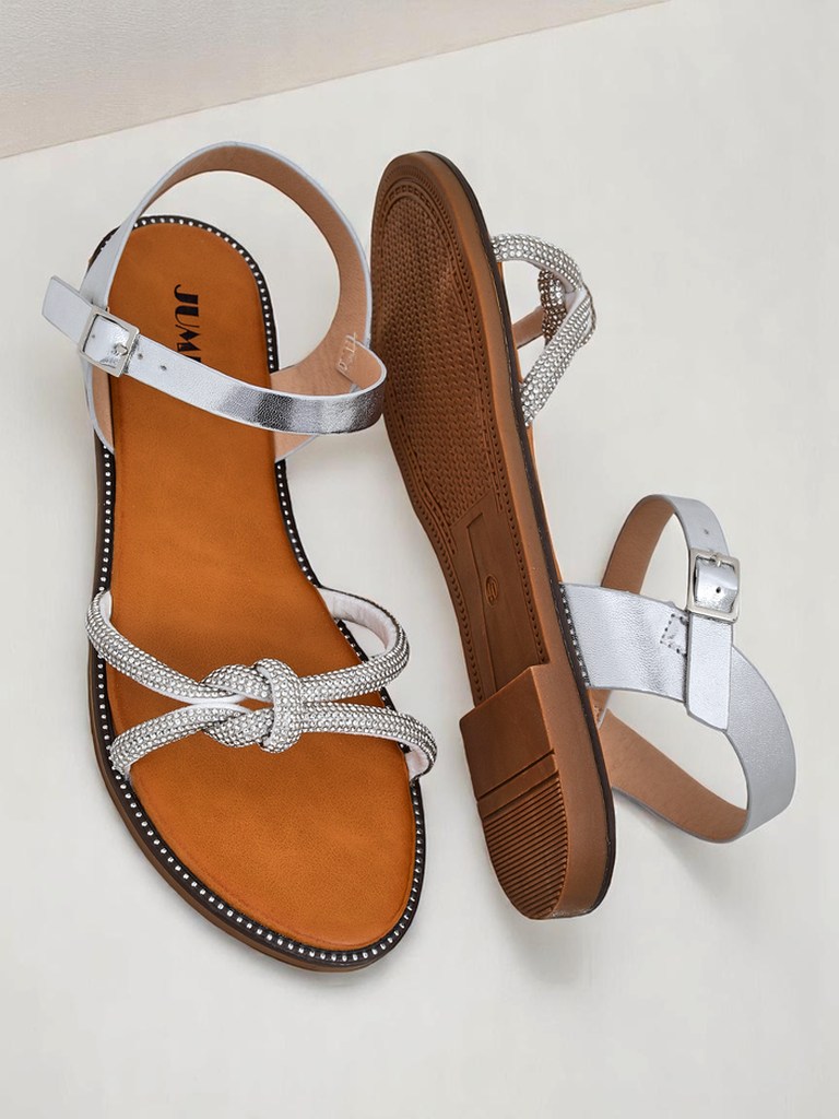 Royalfashion Dámské sandály s ozdobnými цирконии Bella Shine