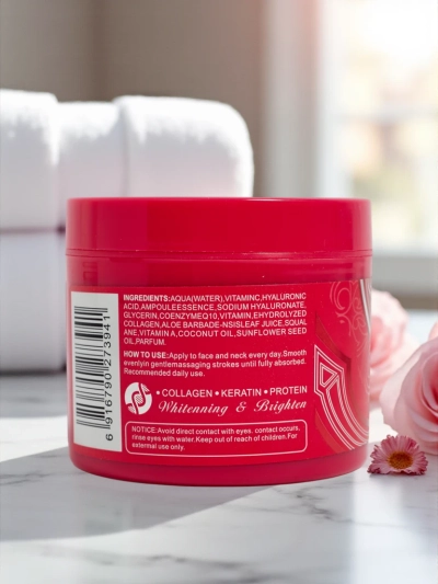 Krém na obličej a krk s efektem rozjasnění a hydratace Deep Pink