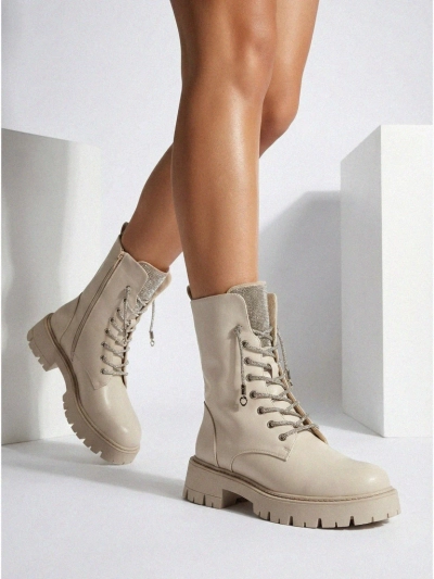 Eko kožené šněrovací dámské boty Farly