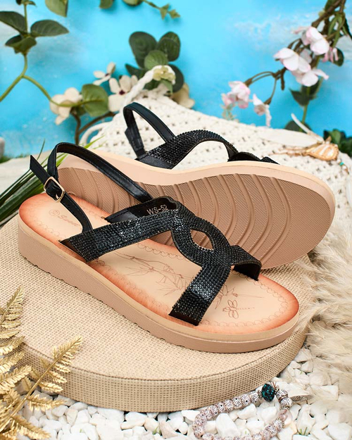 Жіночі босоніжки Royalfashion Elova Zirconia