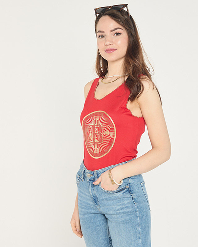 Червоний жіночий топ