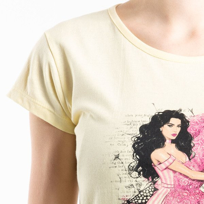 Žluté tričko s krátkým rukávem - Halenky 1