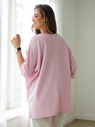 Royalfashion Dámská viskózová blůza s krystalkovými nápisy