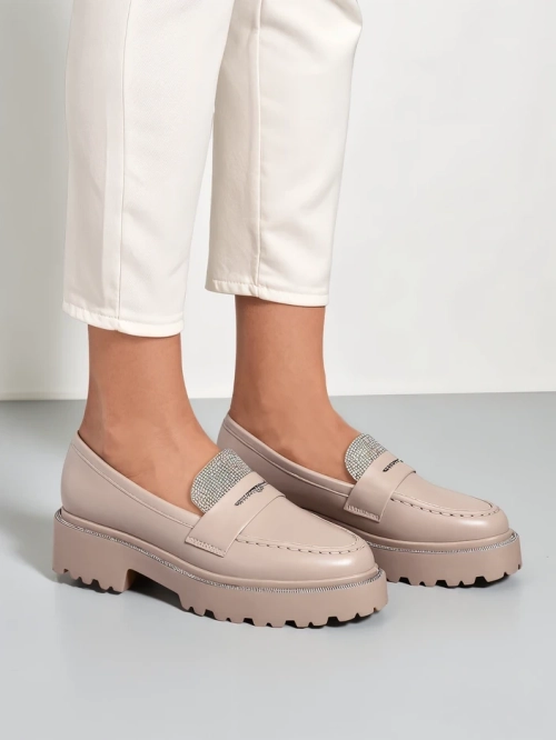 Royalfashion Жіночі мокасини з стразами Vinness