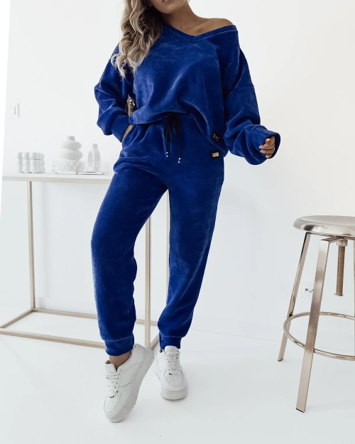 Комплект жіночих ребристих світшотів Royalfashion Cobalt