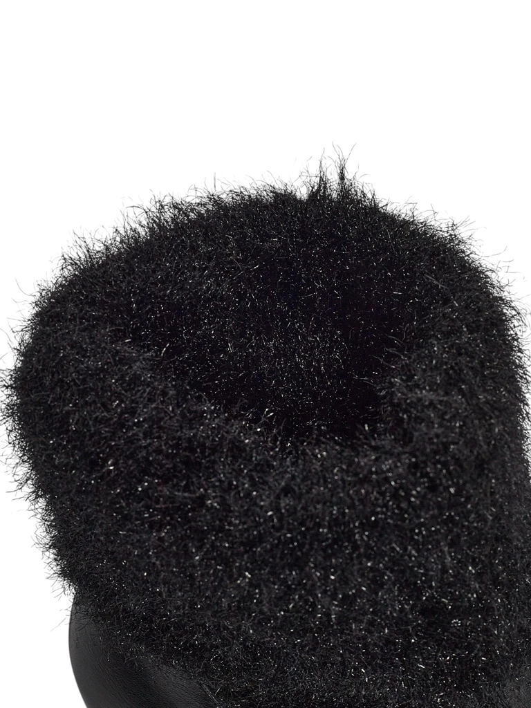 Dámské kotníkové boty z eko kůže na sloupkovém podpatku s úpletem Tirave