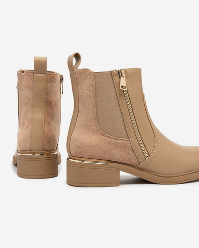 Royalfashion Світло-коричневі жіночі черевики a'la sztyblety Olohro