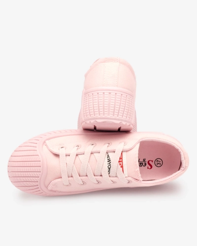 OUTLET Royalfashion Růžové sportovní tenisky Brigera na platformě